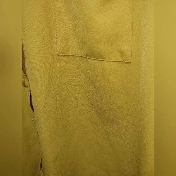 Eden Ruth Gold Toned Button Down Dressy Top size Large - Picture 3 of 5